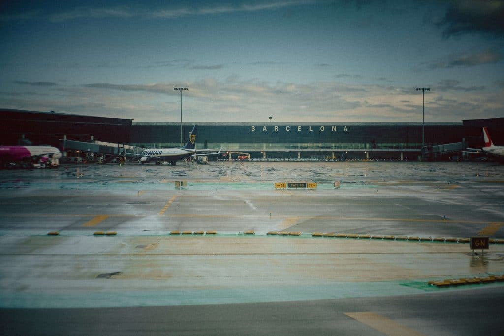 Planes at Barcelona Airport