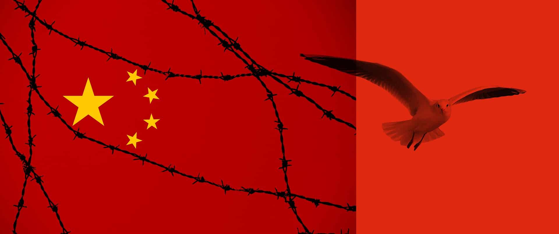 Chinese Flag Barbed Wire